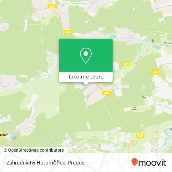 Zahradnictví Horoměřice map