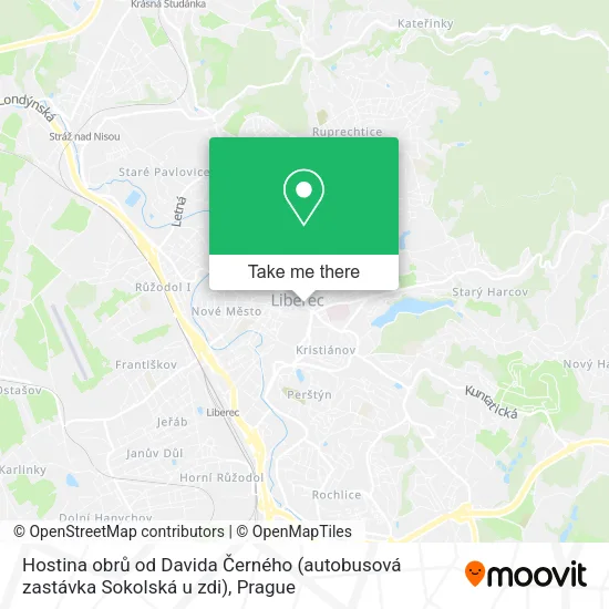 Карта Hostina obrů od Davida Černého (autobusová zastávka Sokolská u zdi)