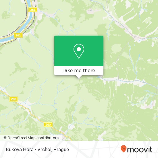 Карта Buková Hora - Vrchol