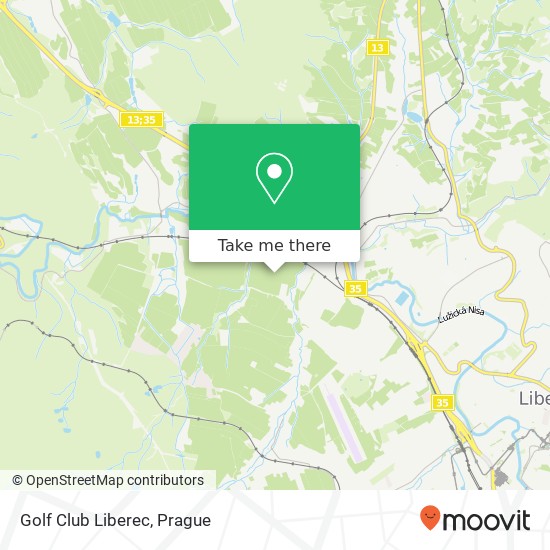 Golf Club Liberec map