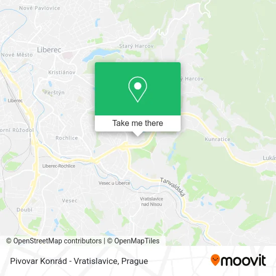 Pivovar Konrád - Vratislavice map