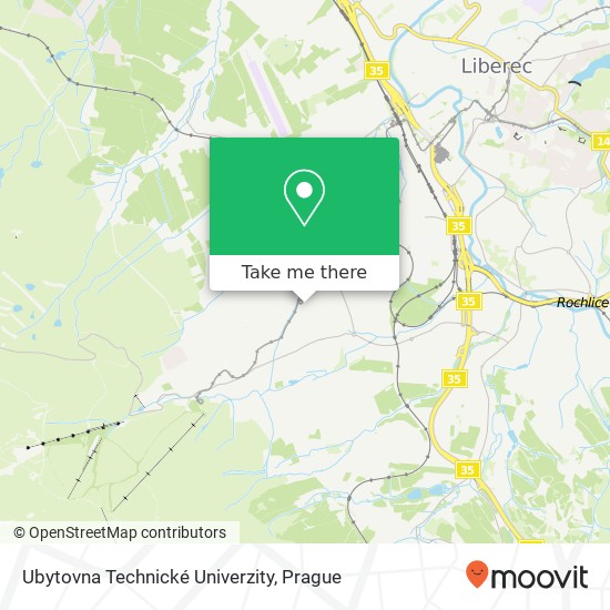 Ubytovna Technické Univerzity map