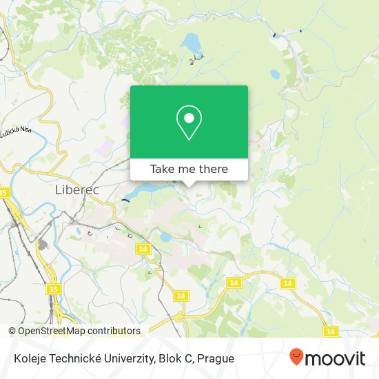 Koleje Technické Univerzity, Blok C map