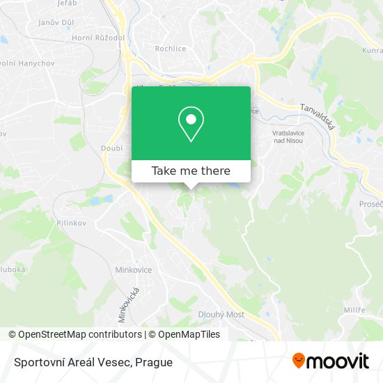 Sportovní Areál Vesec map