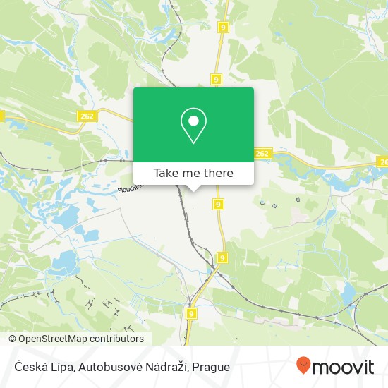Česká Lípa, Autobusové Nádraží map
