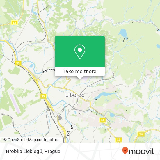 Hrobka Liebiegů map