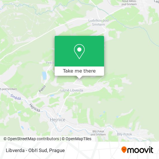 Libverda - Obří Sud map