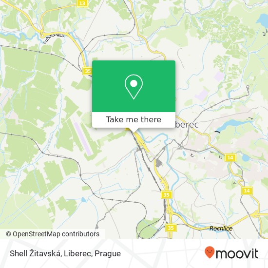 Карта Shell Žitavská, Liberec