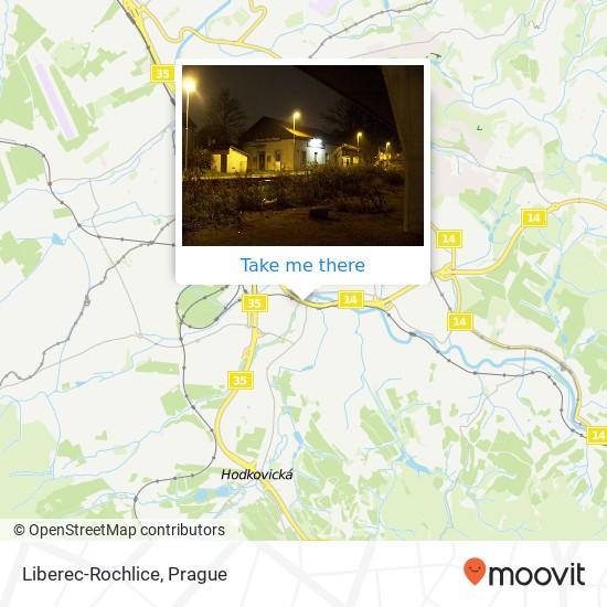 Liberec-Rochlice map