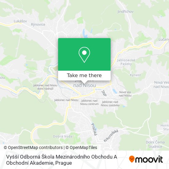 Vyšší Odborná Škola Mezinárodního Obchodu A Obchodní Akademie map