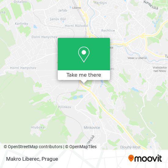 Makro Liberec map