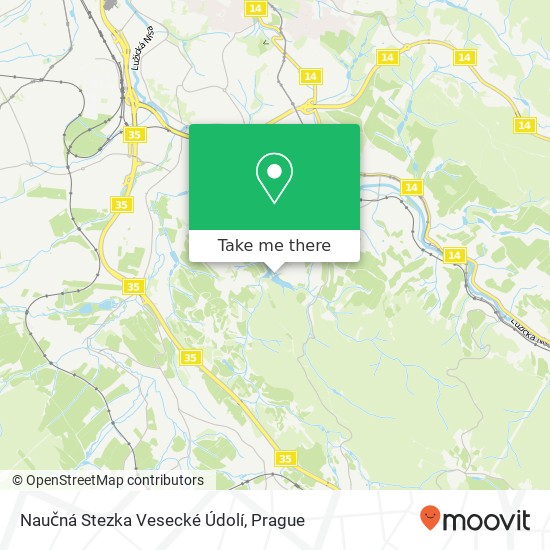 Naučná Stezka Vesecké Údolí map