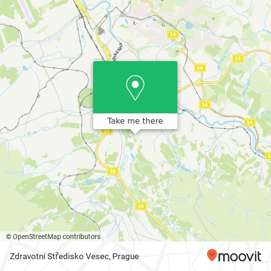 Zdravotní Středisko Vesec map