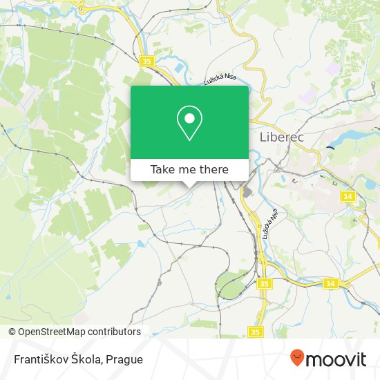 Františkov Škola map