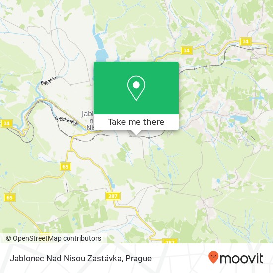 Jablonec Nad Nisou Zastávka map