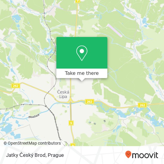 Карта Jatky Český Brod