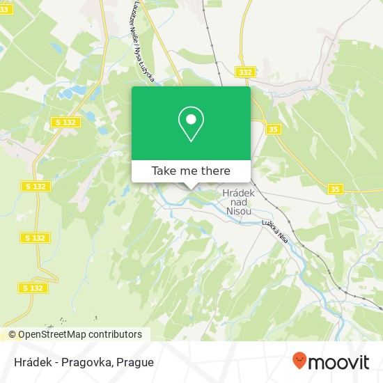 Hrádek - Pragovka map