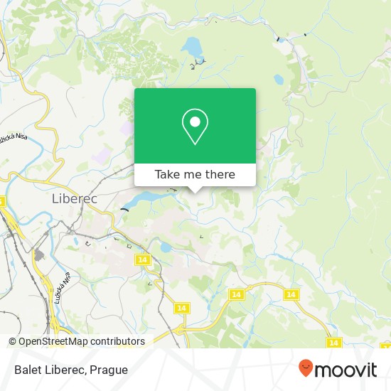 Balet Liberec map