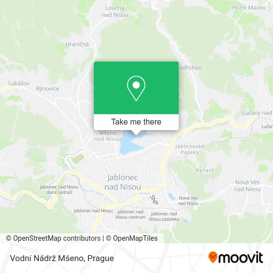 Карта Vodní Nádrž Mšeno