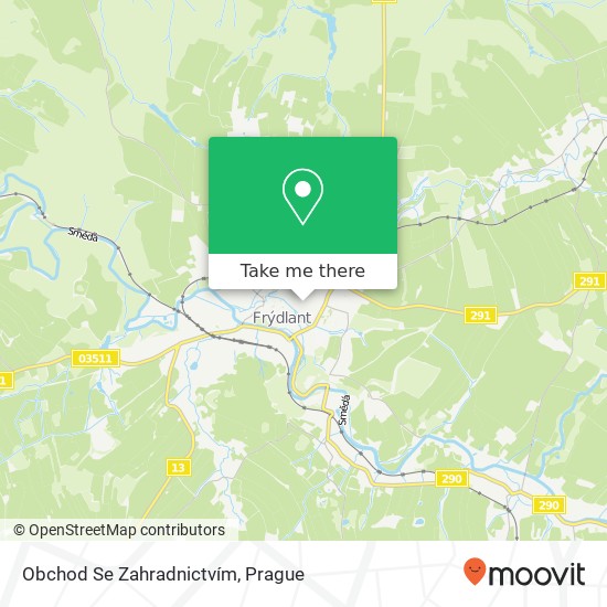 Obchod Se Zahradnictvím map