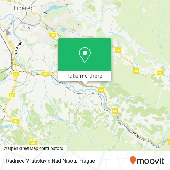 Radnice Vratislavic Nad Nisou map