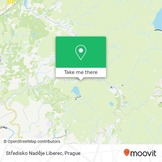 Středisko Naděje Liberec map