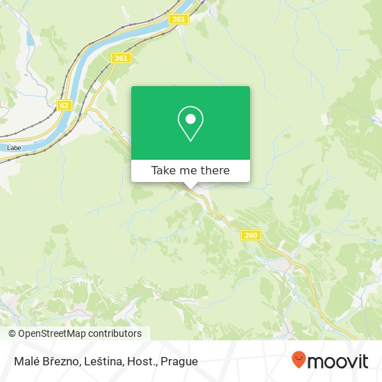 Malé Březno, Leština, Host. map