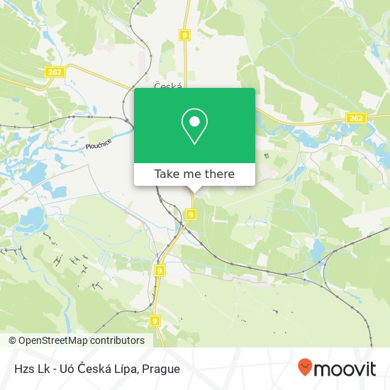 Hzs Lk - Uó Česká Lípa map