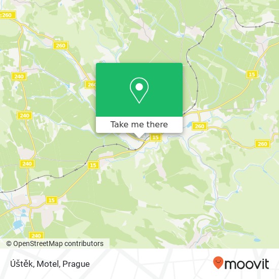 Úštěk, Motel map