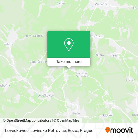 Lovečkovice, Levínské Petrovice, Rozc. map