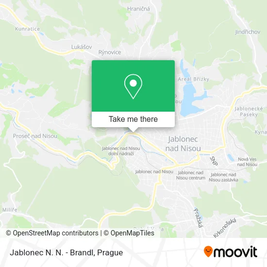 Карта Jablonec N. N. - Brandl