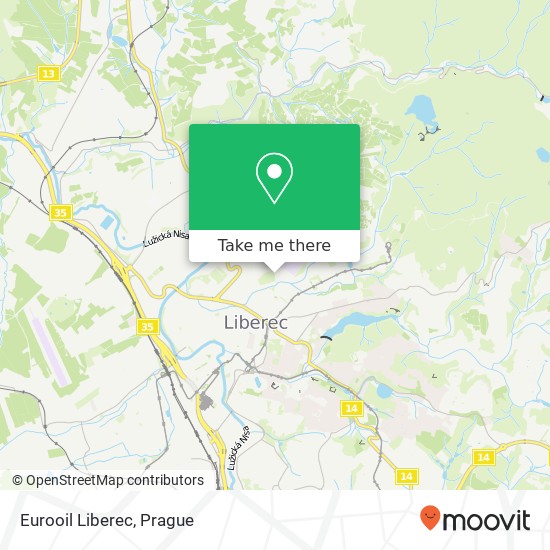 Eurooil Liberec map