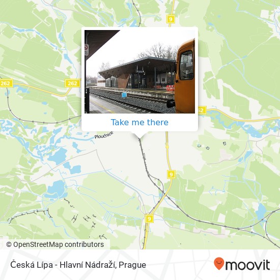 Česká Lípa - Hlavní Nádraží map