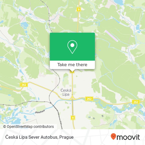 Карта Česká Lípa Sever Autobus