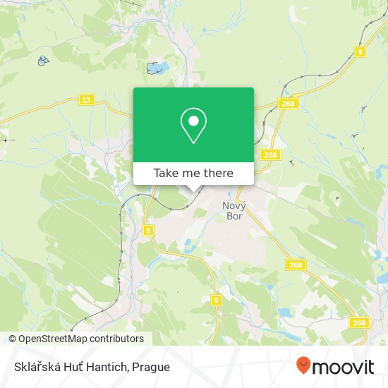 Sklářská Huť Hantich map