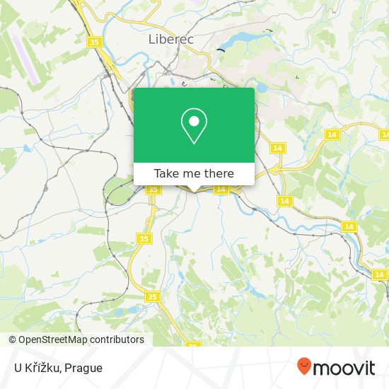 U Křížku map