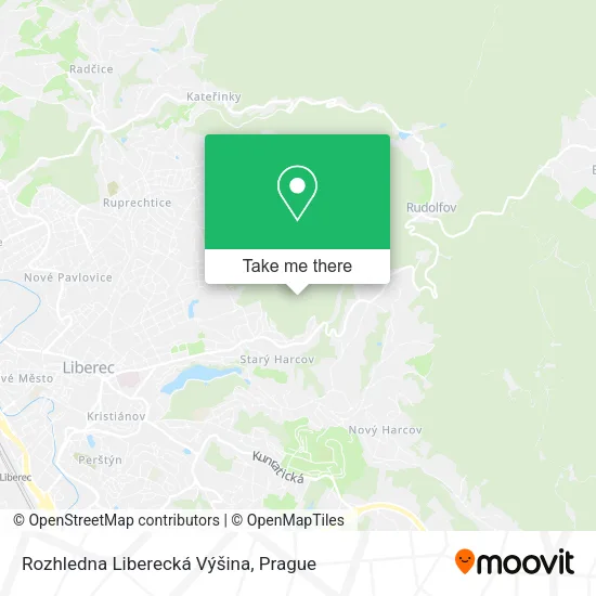 Карта Rozhledna Liberecká Výšina