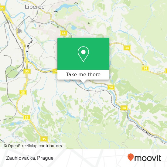 Zauhlovačka map