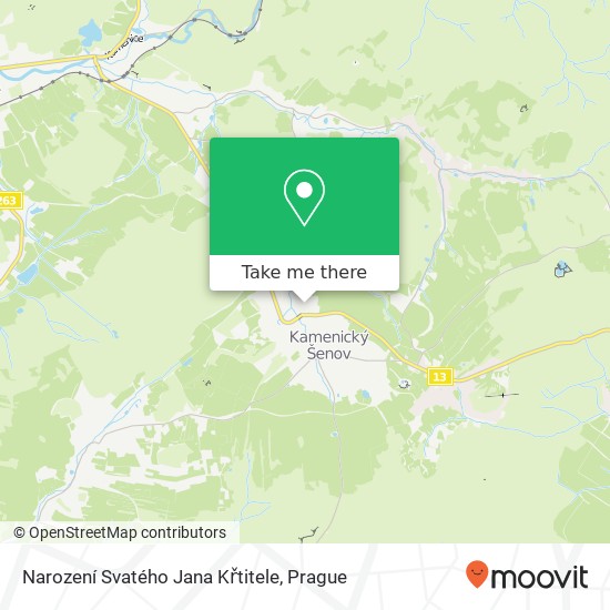 Narození Svatého Jana Křtitele map