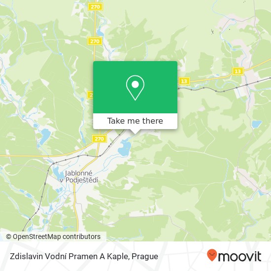 Zdislavin Vodní Pramen A Kaple map