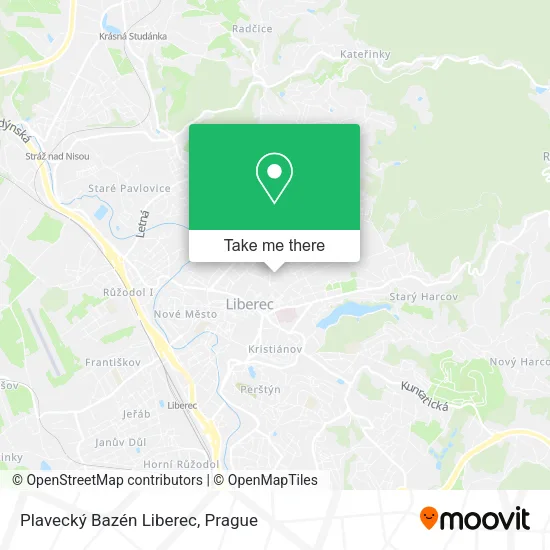 Карта Plavecký Bazén Liberec