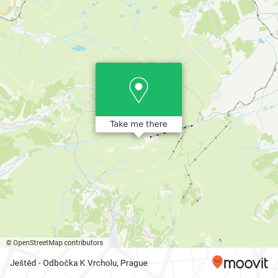 Карта Ještěd - Odbočka K Vrcholu