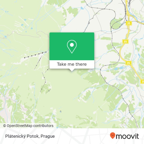 Plátenický Potok map