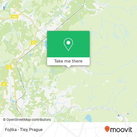 Fojtka - Tisy map
