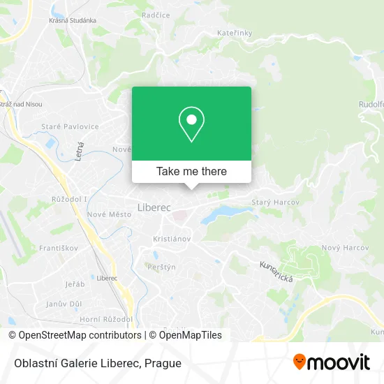 Карта Oblastní Galerie Liberec