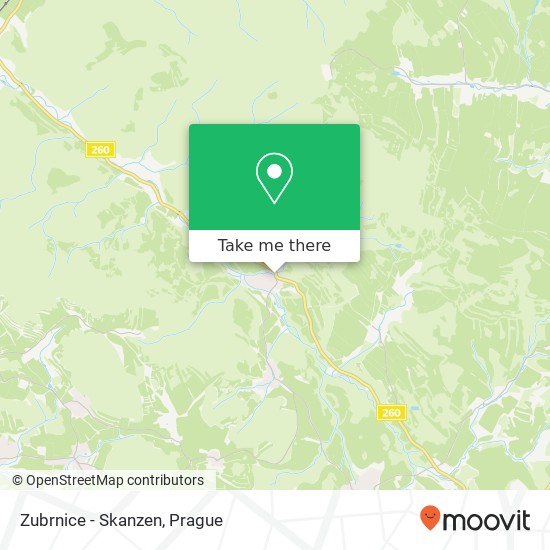 Карта Zubrnice - Skanzen