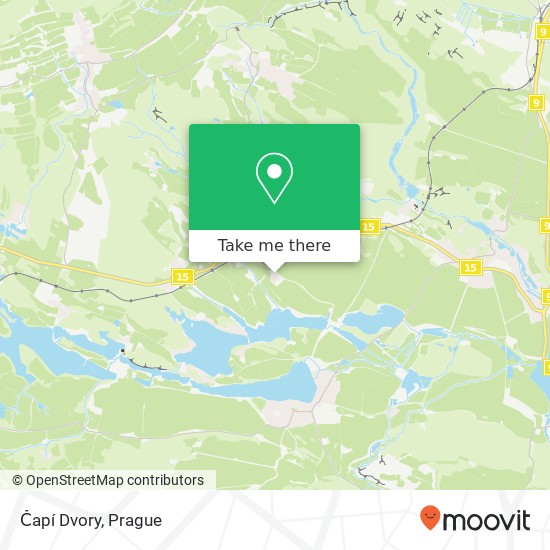 Čapí Dvory map