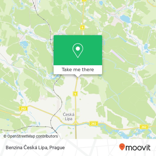 Benzina Česká Lípa map