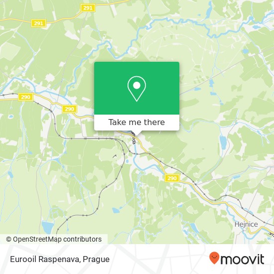 Eurooil Raspenava map