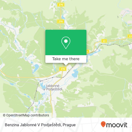 Карта Benzina Jablonné V Podještědí